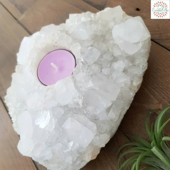 Apophelite Candlestick... The High Vibrational Energy of the Stone of Light