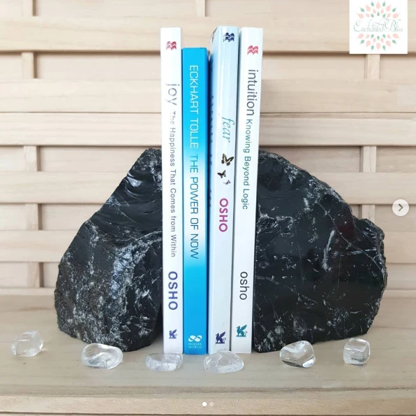 Black Obsidian Book Ends